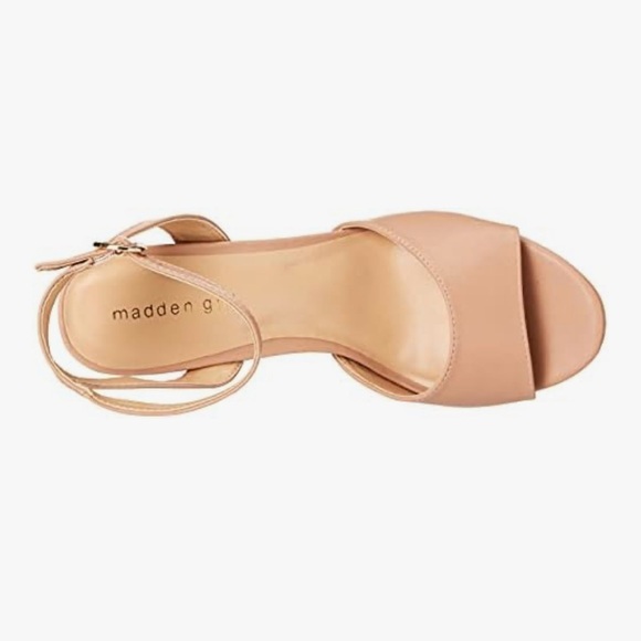 Madden Girl Nude Block Heel Sandals 7.5 - Picture 3 of 10